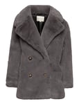 Halley Faux Fur Jacket Outerwear Faux Fur Grey Malina