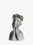 John Lewis Evie Figurative Sculpture & Planter, H42.5cm, Grey 80% magnesia, 20% filler