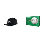 Callaway Unisex Hw Cg Flat Bill Blk 22, Black & Taylormade RBZ Soft Dozen Golf Balls, White,2021