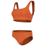 Speedo Textured Deep U-back Bikini Orange 34 Kvinna