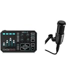 TC HELICON R - Mixer, Sampler, & Voice FX for Streamers & Audio-Technica AT2020 Cardioid Condenser Microphone
