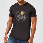 Harry Potter Hogwarts Castle Moon Men's T-Shirt - Black - L