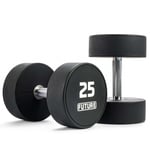 Future 2.5 - 25kg Premium Urethane Dumbbell Set, 10 Pairs (Gym Equipment)