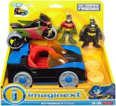 Fisher-Price Imaginext DC Super Friends, Batmobile & Cycle CGL38 NEW