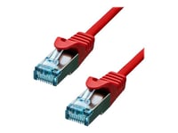 Proxtend - Patch-Kabel - Rj-45 (Hane) Till Rj-45 (Hane) - 7 M - 6 Mm - Sftp, Pimf - Cat 6A - Ieee 802.3At - Halogenfri, Formpressad, Hakfri, Tvinnad - Röd