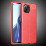 Xiaomi Mi 11 Lite 5G Leather Texture Case Red