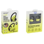 Intempo Active TWS10 Wireless Bluetooth Ear Hook Plug Earphones Yellow Black New