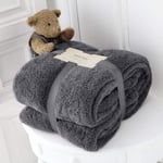 viceroy bedding Teddy Bear Cuddle Fleece Super Soft Large Warm & Cozy Sofa Blanket Bed Throw (Silver Grey, Sofa Blanket Bed Throw 100 x 150cm)
