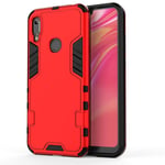 MyEstore Mobile Phone Case Great For Huawei Y6 Prime (2019) 3 in 1 Full Coverage Shockproof PC + TPU Case(Red) (Color : Red)