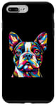 Coque pour iPhone 7 Plus/8 Plus Boston Terrier coloré Pop Art amusant Boston Terrier