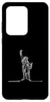 Coque pour Galaxy S20 Ultra One Line Art Dessin Lady Liberty