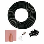 15m Black RG6 PF100 Television Extension Kit Aerial Coax Cable Coaxial Lead