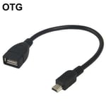 Cable mini usb OTG 5 broches vers usb femelle pour connecter une clé usb à un autoradio ou tablette avec port mini usb