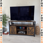 Large Rustic TV Stand Cabinet TV Unit Storage Media Center Living Room Furniture
