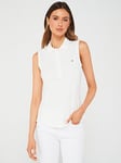 Tommy Hilfiger 1985 Sleeveless Polo Shirt - White, Cream, Size Xs = Uk 6, Women