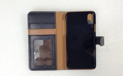 Apple Iphone X Black Leather Wallet Case Cover NEW