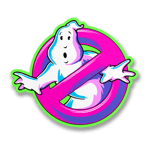 Ghostbusters Neon Logo Sticker, Accessories