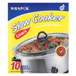 WRAPOK Slow Cooker Liners Kitchen Disposable Cooking Bags BPA Free for Oval or Round Pot, Large Size 13 x 21 Inch, Fits 3 to 8.5 Quarts - 1 Pack (10 Bags Total)