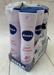 Nivea Pearl and Beauty 48h Anti-Perspirant Deodorant Spray, 6 x 150ml