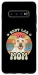 Coque pour Galaxy S10+ Best Lab Mom Mignon Labrador Retriever Lovers Retro Sunset