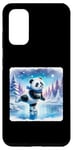 Coque pour Galaxy S20 Panda Patin à roulettes sur le lac gelé