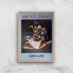 Gremlins We're Back Poster Giclee Art Print - A4 - Wooden Frame