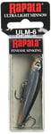 Rapala Unisex Adult Ultra Light Minnow Fishing Lure with Special Diving Shovel Freshwater Spinning Bait Running Depth 0.6 - 0.9 m Fishing Lure 6 cm, 4 g Made in Estonia Carbon, Standard