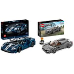 LEGO 42154 Technic 2022 Ford GT Car Model Kit for Adults to Build & 76915 Speed Champions Pagani Utopia Race Car Toy Model Building Kit, Italian Hypercar, Collectible Racing Vehicle, 2023 Set