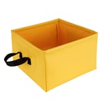 BESPORTBLE Outdoor Foldable Water Basin PVC Collapsible Bucket Portable Travel Foot Bath Tub Water Container with Handles for Camping Dish Washing Fishing Hiking Yellow