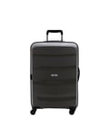 BIBA Trolley Type Travel Suitcase, Carri G CR20 Cabin Suitcase, Trolley Handle, Zip Closure, PP Polypropylene, Black/White, L, Suitcases & Trolleys