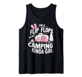 Funny RV Camper I'm A Flip Flops And Camping Kinda Girl Tank Top