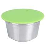 Longzhou Reusable Coffee Pods,Stainless Steel Reusable Refillable Coffee Capsule Cup Fit For Dolce Gusto Coffee Maker(green)