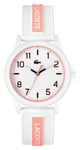 Lacoste 2020143 Rider White and Pink Silicone Strap Watch