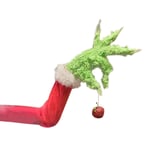 eamqrkt Grinch Arms for Christmas Tree, Furry Green Grinch Arm Ornament Holder for The Christmas Tree, Dr. Seuss The Grinch Ornaments, Funny Christmas Tree Ornaments for Christmas Party