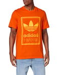 adidas Men Vintage Tee T-Shirt - Orange/Flash Orange, Medium