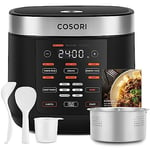 COSORI Rice Cooker, Slow Cooker & Steamer with Ceramic Coated Inner Pot and Fuzzy Logic, 50 Recipes,10 Cups, 5L Capacity, Multi Cooker with 17 Functions, Warmer, Timer