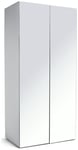 Habitat Atlas 2 Door Mirrored Tall Wardrobe - White