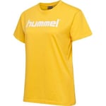 Hummel Go Cotton Logo T-skjorte - Gul Dame T-skjorter female