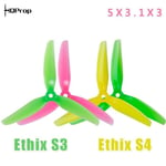 Hélices HQ Ethix S3-S4 5031 5 pouces 3 pales pour drone AIHONTAI - Rose