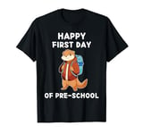 Cute Otter Happy First Day Of Preschool Pre-K First Day T-Shirt