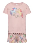Lindex Pyjama Tee Shorts Set Unicorn Rosa