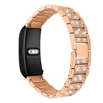 18mm Huawei TalkBand B5 rhinestone stainless steel watch band - Rose Gold