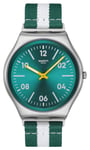 Swatch SS07S149 CASUAL STRIPE (42mm) Green Sun-Brushed Dial Watch