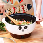 2.3L Multifunction Electric Nonstick Skillet Wok Rice Cooker with Lid & Steamer
