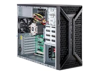 Supermicro Up Workstation 531A-Il - Mid Tower Ingen Cpu Upp Till - Ram 0 Gb - Ingen Hdd - Ingen Grafik - Gigabit Ethernet, 10 Gigabit Ethernet - Inget Os - Skärm: Ingen - Svart