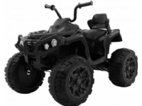 Batteridriven ATV för barn, svart + EVA-hjul + MP3-radio + LED + långsam start