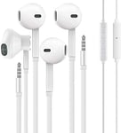 【2 Pack】 for iPhone Earphone with 3.5mm Headphone Plug,Earphones Headset with Mic Call+Volume Control for iPhone 6 Earbuds Compatible with iPhone 6s/6plus/6/5s,Android,PC