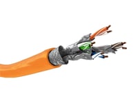 Wentronic Goobaycat.7 Raw Cableen Nätverkskabel, S/Ftp (Pimf), Orange, 100 M - Cu, Awg 23/1 (Solid), Lszh (91888)