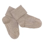 GObabyGO non-slip socks bamboo – sand - 6-12m