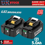 2X For Makita 18V Battery 5.0Ah BL1830 BL1840 BL1850 BL1860 LXT LED Indicator UK